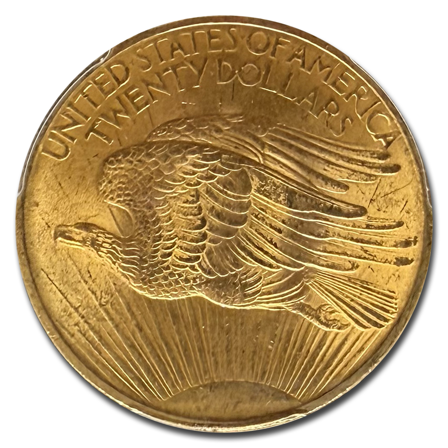 1908 $20 St Gaudens Gold No Motto MS-65 PCGS (Rough Rider